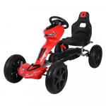 Kart cu pedale pentru copii, Nichiduta Go Kart Extreme Red, structura metalica, scaun ergonomic si reglabil in 2 pozitii, roti EVA, dimensiune 122 x 60 x 70 cm
