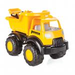 Set Camion cu bena rabatabilă și Mini buldozer pentru copii Pilsan Power,basculanta mobila,plastic rezistent 49x26x31 cm