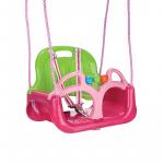Leagăn Convertibil 3 variante in cutie Pilsan Samba Pink, barieră de protecție și spătar detasabile, frânghie cu lungime reglabilă
