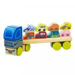 Jucărie din lemn Cubika Camion pentru mașini