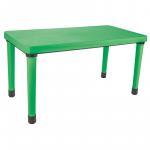 Măsuță pentru copii interior/exterior Pilsan Happy Table Verde 120x60cm pentru lecții/activitati,capacitate 4 copii,plastic rezistent,colțuri rotunjite,picioare antiderapante,utilizare acasă/gradinite/crese/afterschool
