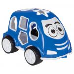 Mașinuță cu forme de sortat Pilsan Smart Shape Sorter Car Blue, 10 forme de sortat multicolor