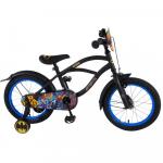 Bicicleta pentru copii E&L Batman 16 inch, frână de mână pe ambele roți, scaun și ghidon reglabil, spițe, roți gonflabile
