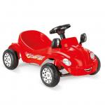 Mașinuță cu pedale pentru copii Pilsan Herby Mare Roșie, Mișcare liniara a pedalelor, Greutate maximă admisa 25 kg, Design prietenos, Volan cu claxon