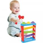 Set de joacă copii Pilsan Afacan Mini Ball Game cu ciocan și 3 bile,material plastic rezistent și durabil sigur pentru copii,dimensiune 11 x 23,5 x 31,5 cm