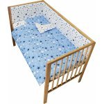 Lenjerie patut cu 2 fete si 4 piese 120x60 cm Nichiduta Blue Stars