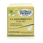 Absorbante Bio din bumbac organic cu aripioare 14 buc Vivicot Puro Cotone