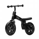 Bicicleta fara pedale Balance bike Qplay Tech Negru 10 inch, roti gonflabile, de la 3 ani pana la 30 kg, scaun si ghidon reglabile pe inaltime