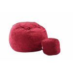 Set fotoliu matusalem cu otoman sour cherry mare umplut cu fulgi de burete memory mix