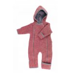 Overall babywearing din lână merinos organica wool fleece Iobio Vintage Red 62/68