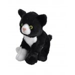 Pisica alb cu negru jucărie plus wild republic 13 cm