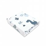 Cearceaf cu elastic pentru patut 140X70 cm din bumbac Dino Granat MimiNu