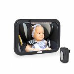 Oglindă auto retrovizoare Cangaroo cu lumina LED Baby car
