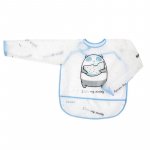 Baveta impermeabilă cu mâneci Akuku Bursuc Albastru 33x35 cm,închidere cu velcro, material EVA, buzunar larg pentru captarea resturilor