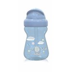 Cana sport mini Animals cu pai moale si flexibil 6 luni+ 200 ml Moonlight Blue