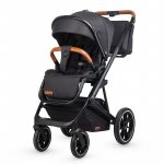 Carucior modular 2in1 Coccolle Nessia certificat EN1881-2-2018 pana la 22 kg, Roti mari de cauciuc cu suspensie, Piesa reversibila, Landou cu saltea anti-reflux, Copertina XXL cu protectie UV 50+, Maner telescopic, Pliere com