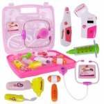 Trusa medicala pentru copii, Malplay, cu sunete și lumini, little doctor, pink