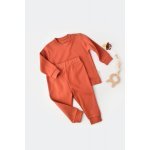 Set bluzita cu maneca lunga si panataloni lungi Scortisoara Baby Cosy marime 12-18 luni