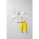 Set de iarna de 5 piese pentru nou nascut Crazy Penguins Tongs baby Galben