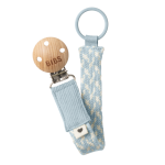 Lănțișor clip pentru suzeta Bibs Baby Blue-Ivory