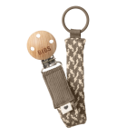 Lănțișor clip pentru suzeta Bibs Dark Oak-Vanilla