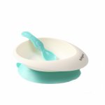 Set castron și linguriță Babyono verde