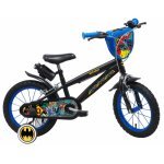 Bicicleta pentru copii Denver Batman 14 inch, frână de mână pe ambele roți, claxon, sticlă de apa, apărătoare noroi fata și spate, spițe metalice, roți gonflabile