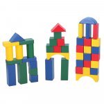 Set construcție din lemn Marionette forme geometrice 75 piese