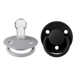 Set 2 suzete Bibs de lux Silicon tetina rotundă mărime universală Cloud/Black