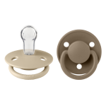 Set 2 suzete Bibs de lux Silicon tetina rotundă mărime universală Vanilla/Dark Oak