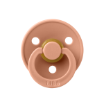 Suzeta Bibs Colour Latex tetina rotundă 6 luni + Peach