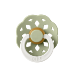 Suzeta fosforescentă Bibs Boheme Glow Latex tetina rotundă 6 luni + Sage