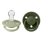 Set 2 suzete Bibs de lux Silicon tetina rotundă mărime universală Sage/Hunter Green