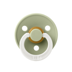 Suzeta fosforescentă Bibs Colour Glow Latex tetina rotundă 0 luni + Sage