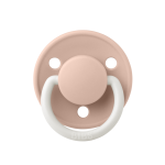 Suzeta fosforescentă Bibs De Lux Glow Latex tetina rotundă 6 luni+ Blush