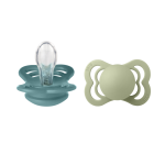 Set 2 suzete Bibs Supreme Silicon tetina simetrica 0 luni + Island Sea/Sage