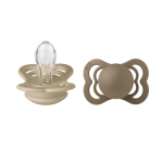 Set 2 suzete Bibs Supreme Silicon tetina simetrica 0 luni + Vanilla/Dark Oak