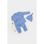 Set 3 piese bluza pantaloni si caciulita Printed BabyCosy 50% modal+50% bumbac Lavanda 12-18 Luni