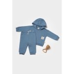 Set hanorac cu gluga si pantaloni Two thread 100%bumbac organic Indigo BabyCosy 18-24 Luni