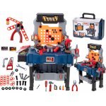 Atelier de bricolaj pentru copii, Ikonka, echipat cu 65 unelte specifice, multicolor, dimensiune 51 x 26.5 x 62.5 cm