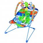 Balansoar cu vibratii bara de jucarii si muzica Green Frog