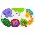 Covoras antiderapant pentru cadita Akuku Safari 69x39 cm,fixare cu ventuze,material PVC,fara BPA