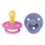 Set 2 suzete Bibs Colour Latex tetina rotundă 6 luni + Bubblegum Peri