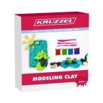 Set plastilină Kruzzel spumă modelabila 48 buc cu 3 spatule incluse