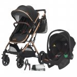 Carucior ultracompact 3in1 Coccolle Ravello cu scoica iSize si landou transformabil, Piesa reversibila, Cadru aluminiu anodizat, Copertina cu protectie UV, Roti aliaj PU fara pana, Geanta, Husa ploaie, Plasa insecte, Suport b