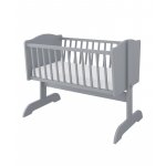 Patut balansoar din lemn Nichiduta Sweet Dream Gri pentru bebelusi 90x40 cm cu roti incluse,Mutare usoara,Margini rotunjite,Vopsele si materiale sigure,Solid si sigur de utilizat