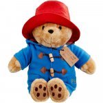 Jucărie de plus ursulețul Paddington cu haină albastră așezat 30 cm