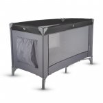 Patut pliabil cu un singur nivel de inaltime Coccolle Notte, Geanta transport inclusa, Dimenisune interioara 120x60 cm, Ideal pentru calatorii, Foarte compact la pliere, Greystone