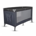 Patut pliabil cu un singur nivel de inaltime Coccolle Notte, Geanta transport inclusa, Dimenisune interioara 120x60 cm, Ideal pentru calatorii, Foarte compact la pliere, Jet Black