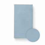 Cearceaf cu elastic pentru patut copii Bocioland Light Blue 120x60 cm, din 100% bumbac jersey, 0 luni+